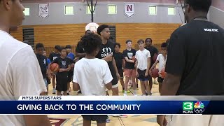 Sacramento youth basketball clinic teaches skills to be used both on and off the court [upl. by Chapin]