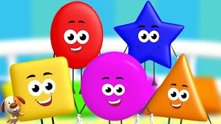 Five Little Shapes  More Learning Songs amp Nursery Rhymes for Kids [upl. by Eul141]