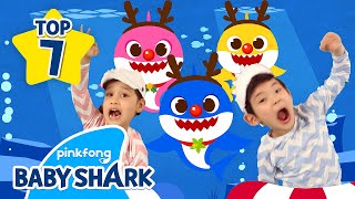 🦈TOP7 Christmas Songs to Bring Out the Vibes  Compilation  Baby Shark Dance  Baby Shark Official [upl. by Anikes2]