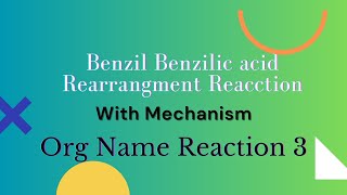 Benzil benzilic acid rearangment Reaction with mechanism [upl. by Enywad]