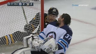 Sidney Crosby Shows Immediate Concern For Connor Hellebuyck After Making Contact [upl. by Sutsuj460]