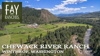 Washington Ranch For Sale  Chewack River Ranch  Winthrop WA [upl. by Ennayelhsa366]