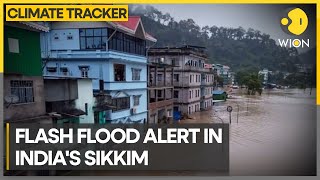 Sikkim flood 23 Army personnel missing  WION Climate Tracker [upl. by Osnofla]