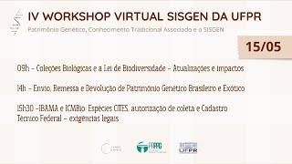 IV Workshop SISGEN UFPR  15052024 Tarde [upl. by Rehportsirhc205]