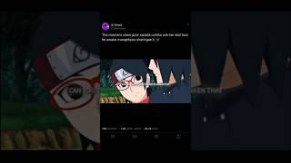 The moment when poor sarada uchiha ask her dad how he awake mangekyou sharingan☠️☠️naruto anime [upl. by Aviv]