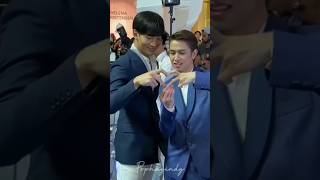 ohmfluke tries to make heart 🤭 โอห์มฟลุ้ค ohmthitiwat flukenatouch thaiactor thaibl [upl. by Jahn62]