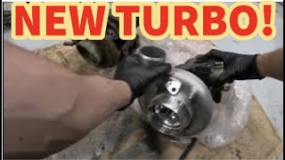 Caterpillar 3126B  C7 NewUpgraded Turbo and Exhaust Manifold Installation in my RV [upl. by Enwahs]