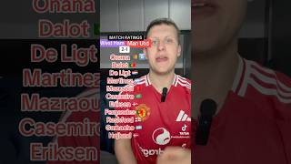 DISGRACEFUL PERFORMANCE 😡 West Ham 21 Man United  Match Ratings manchesterunited shorts [upl. by Albin]