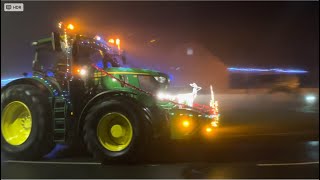 Brigg Young Farmers Charity Christmas Tractor Run [upl. by Notle]