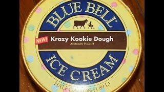 Blue Bell Krazy Kookie Dough Ice Cream Review [upl. by Anwahs]