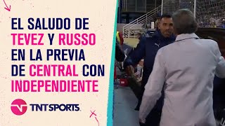 ¡Enorme abrazo Carlos Tevez volvió al GiganteDeArroyito y se saludó con Miguel Ángel Russo [upl. by Edythe]