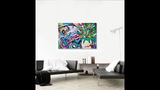 Neoexpressionism pop art painting  Solo Show [upl. by Akirahc172]