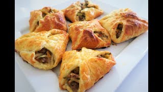 Recette 97 Beef and Vegetables Pastries  Feuilleté à la Viande Hachée et Aux Légumes [upl. by Nnairam]