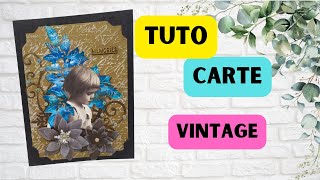 TUTO Carte facile Vintage on sort ses classeurs de gaufrage [upl. by Aviva]