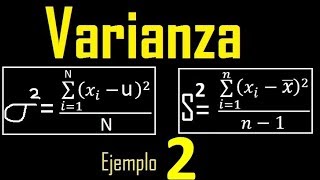 Varianza para datos no agrupados con interpretación ejemplo 2 [upl. by Benji58]