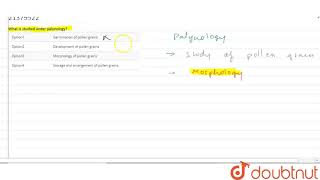 What is studied under palynology [upl. by Winifred944]