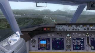 Cockpit Landing Honolulu Boeing 737700 [upl. by Akimert]