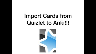 How to Import Quizlet Flashcards into Anki [upl. by Anirol]