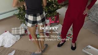 Isotoner Holiday Womens Gifts Twinning With Mom with Isotoner Ballerina Slippers [upl. by Bertilla]