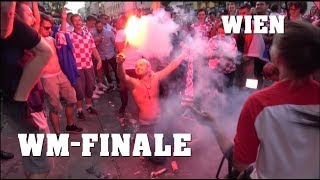 Wien Ottakring KROATEN feiern den VIZEWELTMEISTER  Croatian Fans in AUSTRIA [upl. by Hampton]