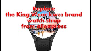 How to replace strap kw88 brand watch strap from aliexpress Ganti Strap Antena [upl. by Aziul]