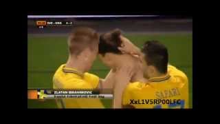 Ibrahimovic Goal Vs England 42 Amazing Overhead Bicycle Kick Goal  Swedish Commentary [upl. by Fenn]