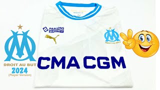 OM maillot domicile 20232024 Player Version Unboxing amp Review  ASMR [upl. by Agan]