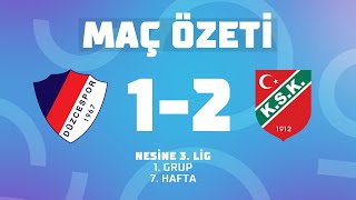 MAÇIN ÖZETİ  Nesine 3 Lig 1 Grup  Düzce Cam Düzcespor 12 Karşıyaka [upl. by Immak201]