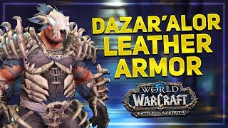 Dazaralor Leather Raid Armor  LFR Normal Heroic amp Mythic Armor Preview [upl. by Candida754]