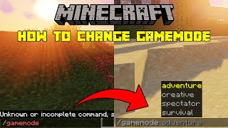 Minecraft Java How To Change Game Mode Survival to Creative Gamemode Minecraft Tutorial [upl. by Ninette]