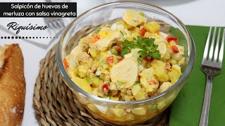 🟢 Salpicón de huevas de merluza con salsa vinagreta 🔝 Huevas aliñadas [upl. by Fisher851]