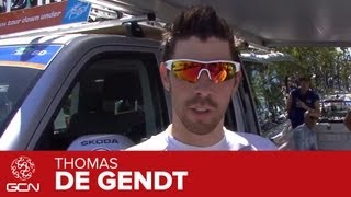 Thomas De Gendt Interview  Tour Down Under Stage One [upl. by Aistek428]