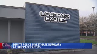 DeWitt Police investigate burglary at Loudpack Exotics [upl. by Asyla731]