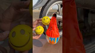 Big Balloon vs Bike Silencer 😅😅 funny short balloon automobile ytshorts [upl. by Carena]