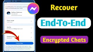 How to Recover EndToEnd Encrypted Chats on Messenger [upl. by Intruok]