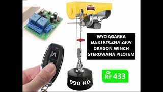 Dołożone sterowanie PILOTEM BEZPRZEWODOWYM wyciągarki elektrycznej 500990 kg 230V Dragon Winch [upl. by Janiuszck]