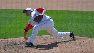 Submarine Pitcher Garrett Granitz Full Inning Lancaster Barnstormers 2018 [upl. by Naoh]