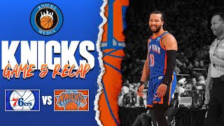 Knicks vs 76ers Game 5 RECAP  Devastating LOSS for the Knicks [upl. by Eive]