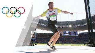 Germanys Harting wins Discus gold [upl. by Notxam795]