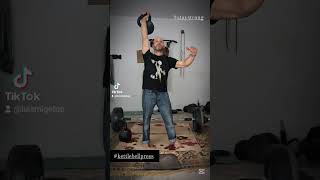 Kettlebell Press 20x2 28kg motivation kettlebell kettlebellworkout staystrong [upl. by Larok747]