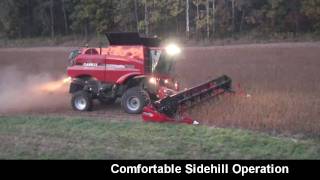 CaseIH combines equipped with Hillco Sidehill Leveling Systems [upl. by Lennad]