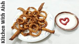 Onion Rings Recipe  How to Make Crispy Onion Rings  Homemade Onion Rings  Kitchen With Aish [upl. by Emlynn]