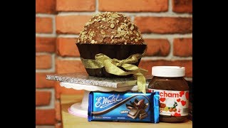 Tort Ferrero Rocher z nutellą GIANT FERRERO ROCHER RECIPE Wielkie Ferrero Rocher [upl. by Yggep]