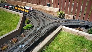 LGB RhB Garden Railway First Running After ReBuild [upl. by Sucramraj]