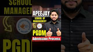 Apeejay School of Management PGDM Admission Process 2025💯shorts [upl. by Nuahsyt303]