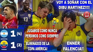 REACCIÓN DE ECUATORIANOS A ARGENTINA 42 ECUADOR 11  ELIMINADOS EN PENALES POR EL DIBU MARTINEZ [upl. by Ahsienaj]