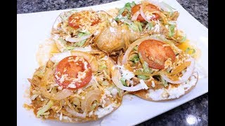 Tostadas de Pollo Realmente Deliciosas Estilo8a [upl. by Elay]