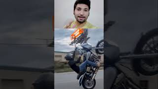 Bike One Wheeling 🫣 Heavy Bike stunt  Mr Devil Bhaiya shortsvideo onewheeling bike [upl. by Swor987]