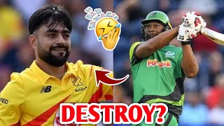 Kieron Pollard SMASHES 5 Sixes In An Over Of Rashid Khan🤩  Kieron Pollard DESTROY Rashid Khan [upl. by Oratnek]