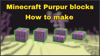 Minecraft Purpur blocks how to make [upl. by Davison]